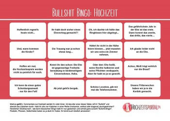 Bullshit-Bingo Hochzeit