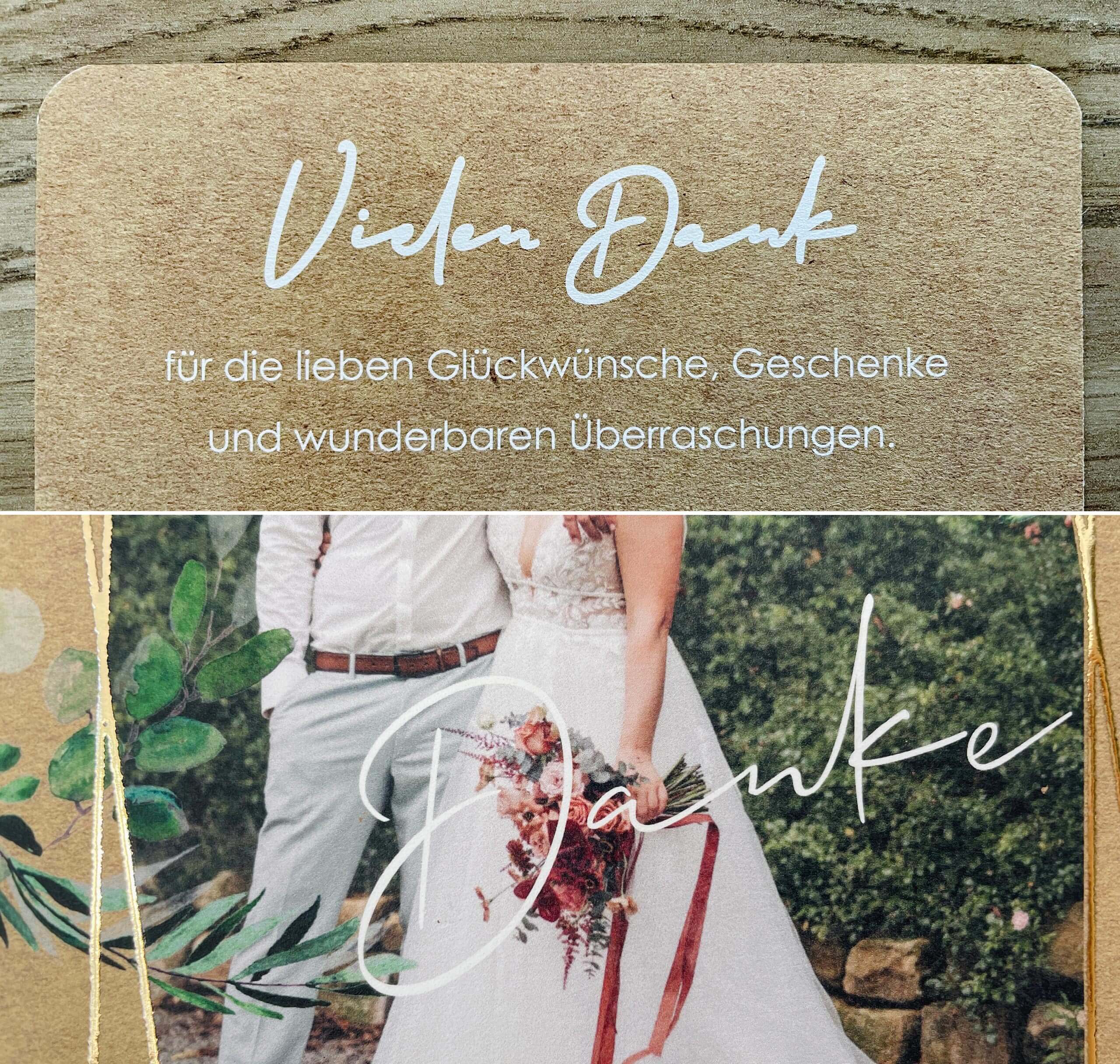 Dankeskarte Hochzeit Überraschung Gästebuch Telefon