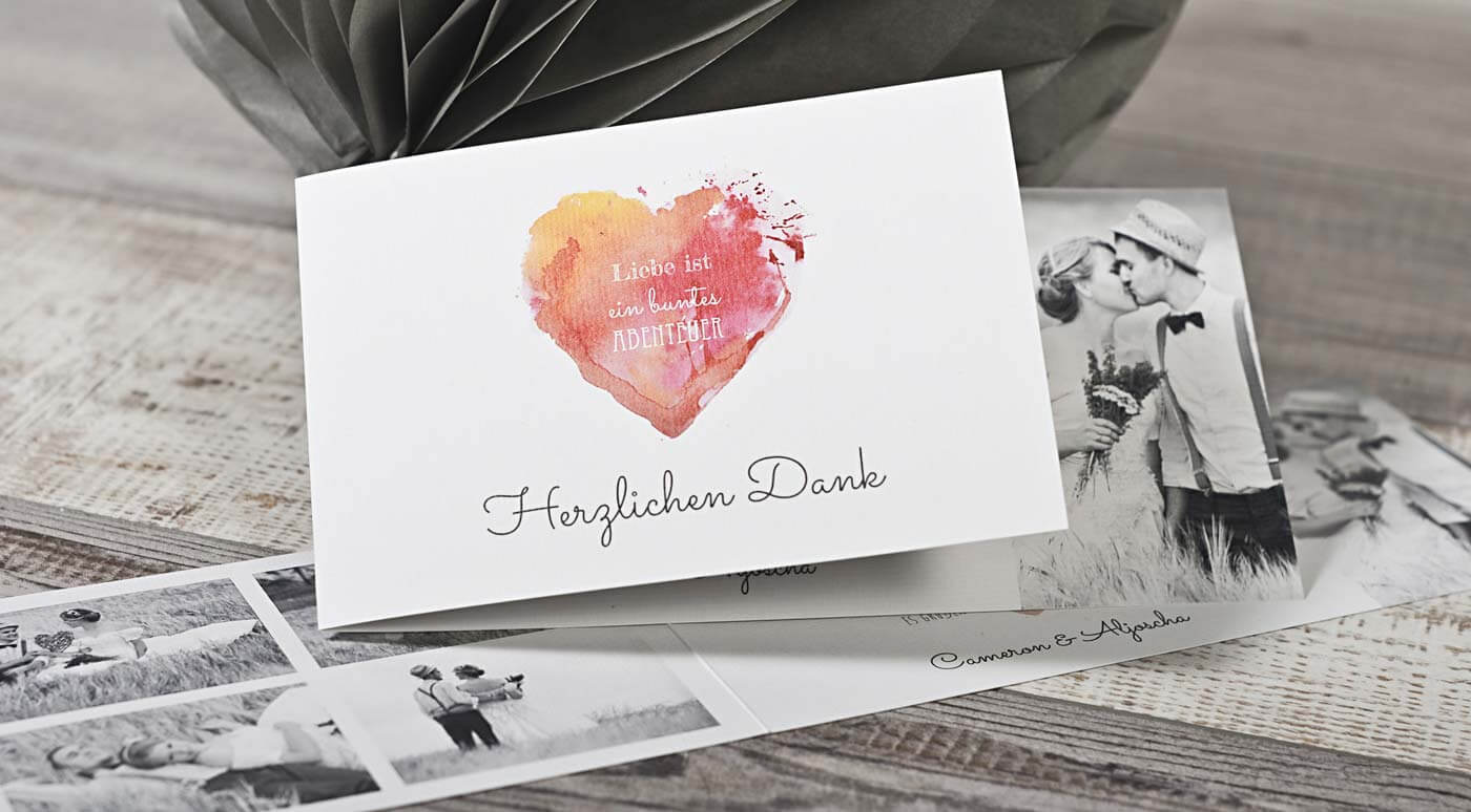Dankeskarten Hochzeit Große Übersicht mit Tipps zu Text & Gestaltung!