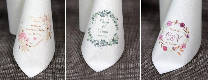 Hochzeitsservietten Die schönsten Modelle aus Stoff & Papier