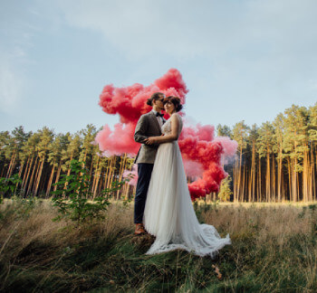 Farbfeuerwerk Hochzeit
