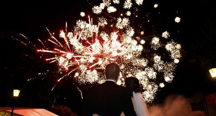 Feuerwerk zur Hochzeit