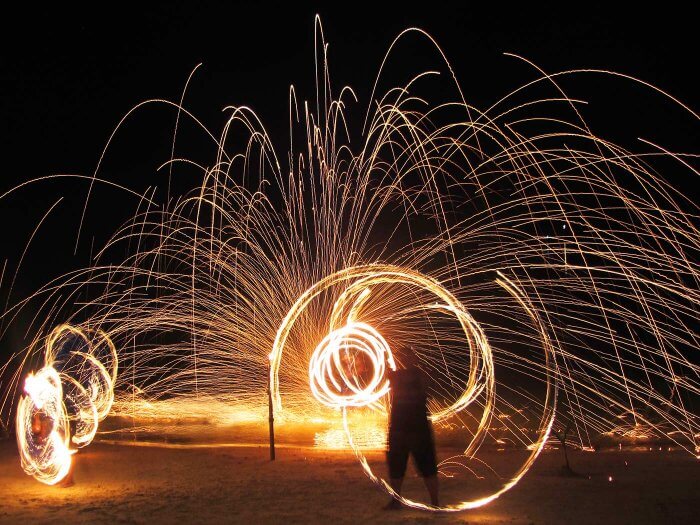 Thailand Strand Feuershow