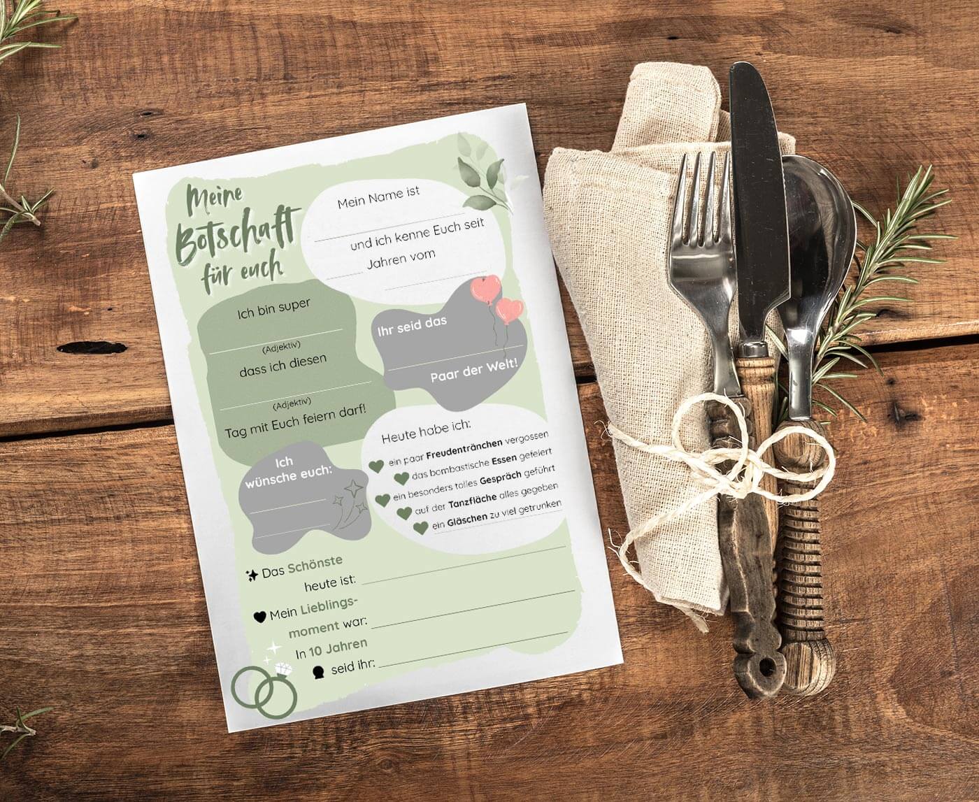 Gästebuch Hochzeit Karten
