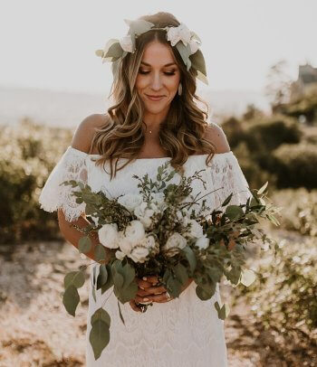 Greenery Hochzeit Braut