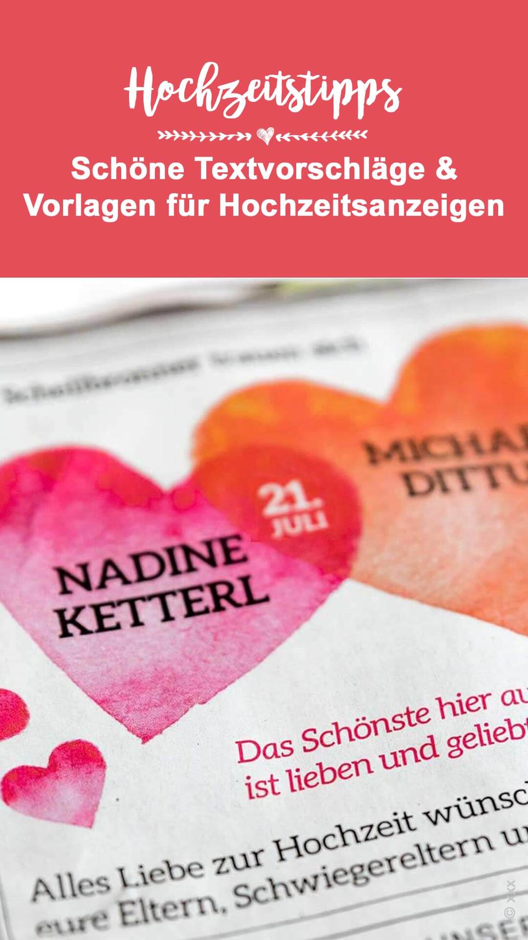 Hochzeitsanzeiger