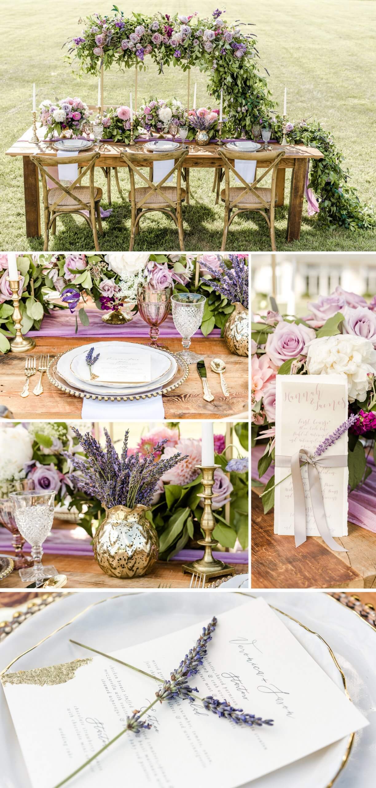 Hochzeit Tischdeko Lavendel