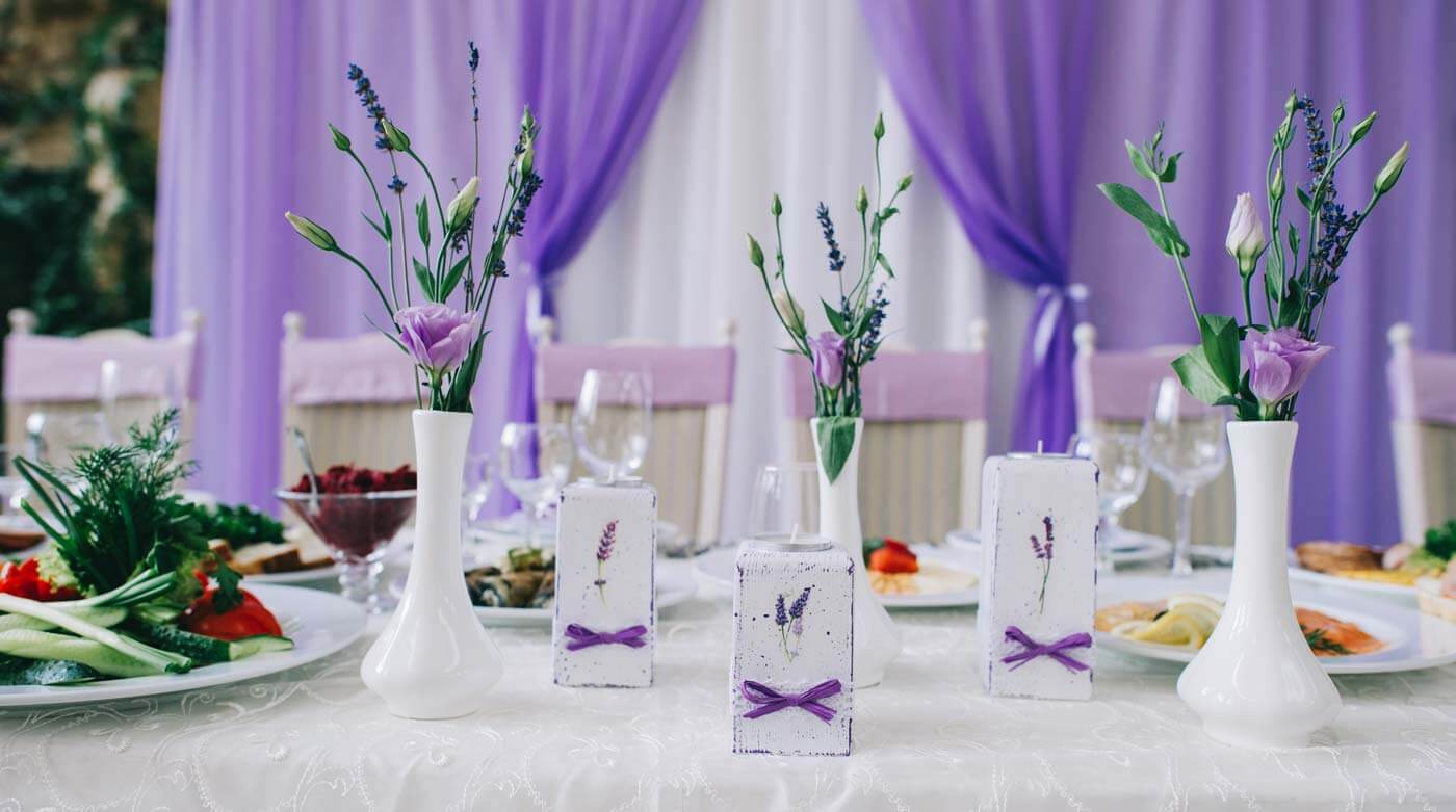 Lavendel Hochzeitsdeko