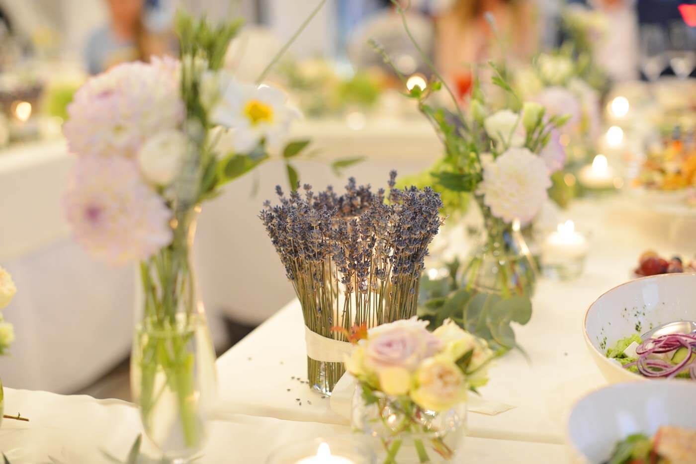 Tischdeko Lavendel Hochzeit