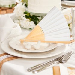 Fächer weiß Hochzeit