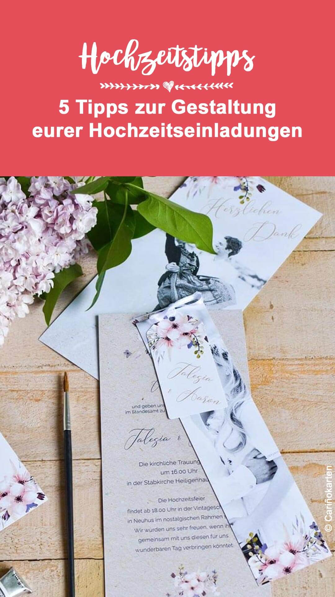 Hochzeitseinladung selbst gestalten