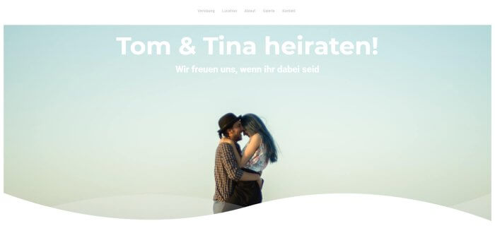 Hochzeit Website Beispiele