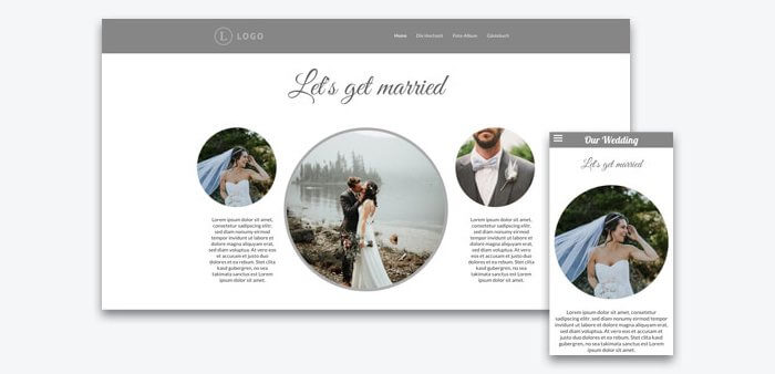 Homepage Hochzeit Beispiele