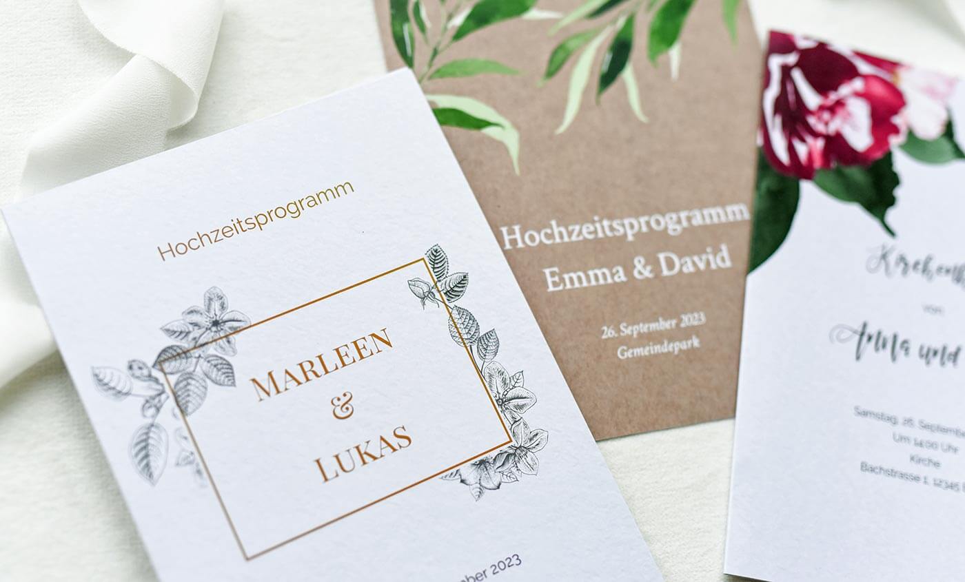 Hochzeitsprogrammheft