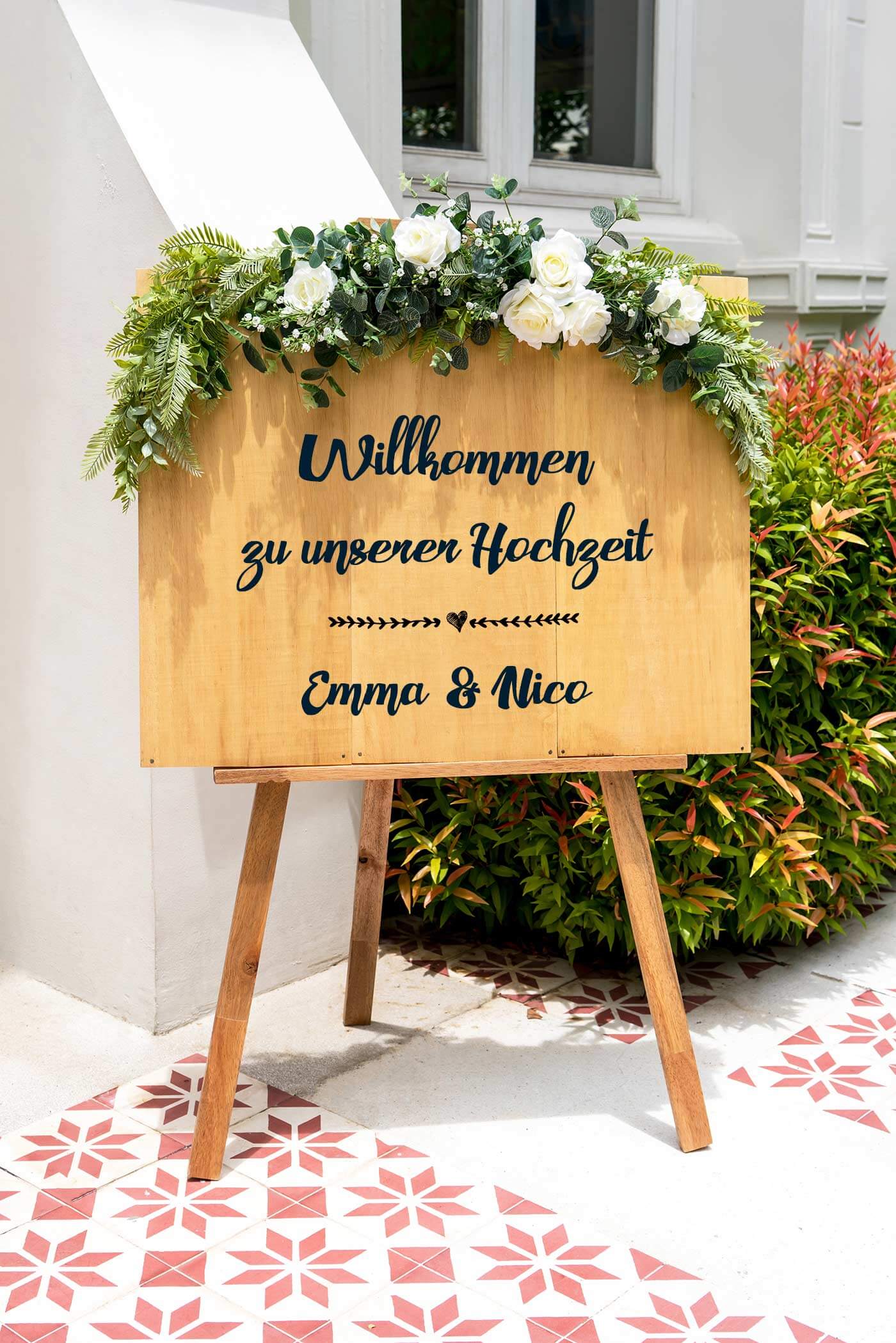 Hochzeit Willkommensschild