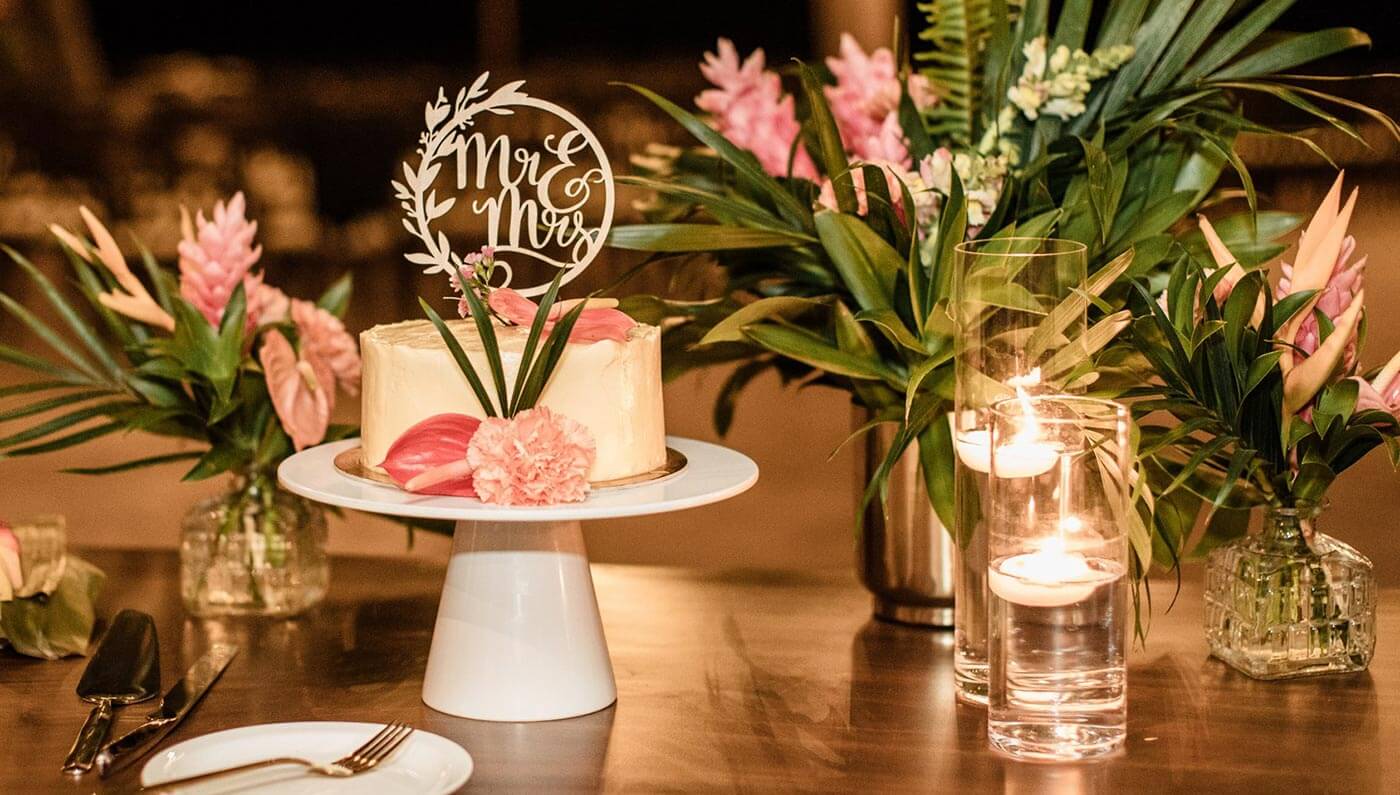 Hochzeitstorte tropisch