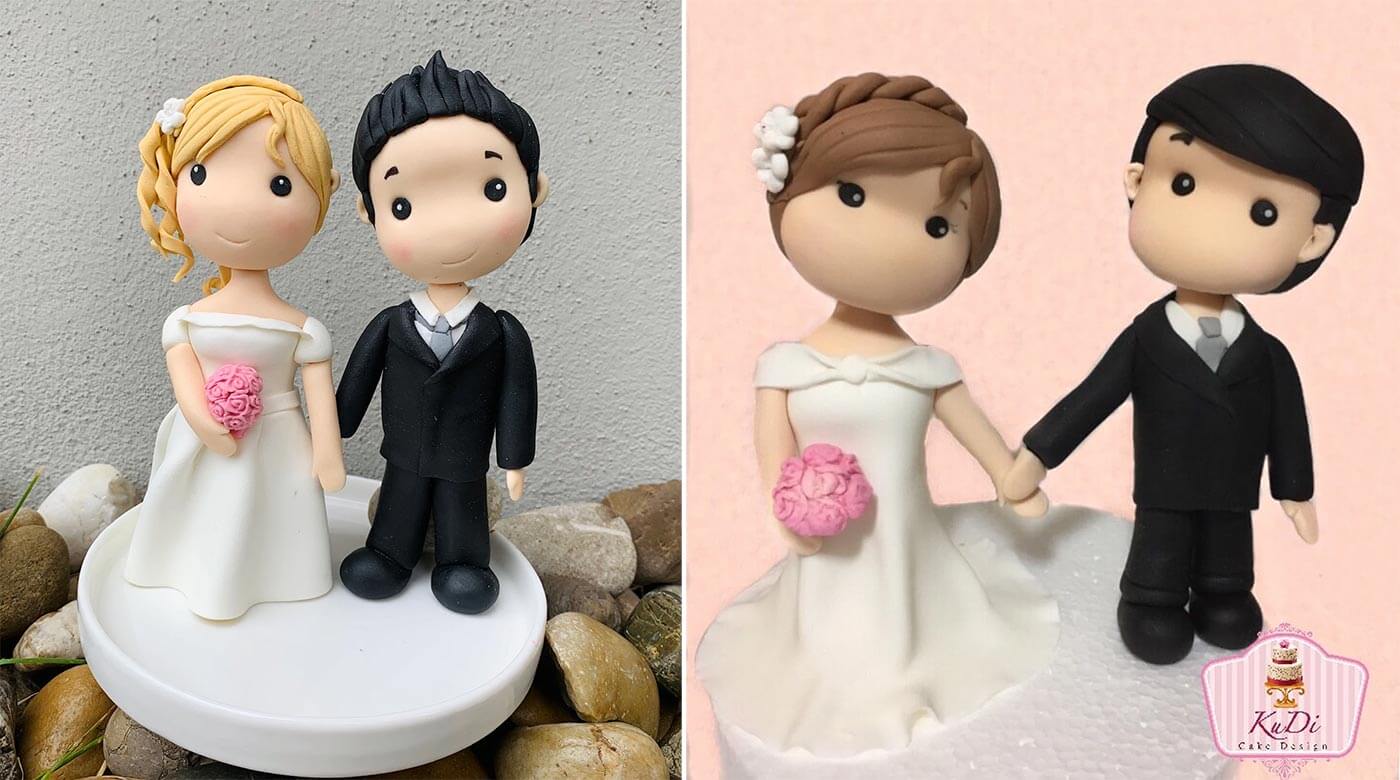 Hochzeit Figuren personalisiert als Wackelkopf - Hochzeitsgeschenk