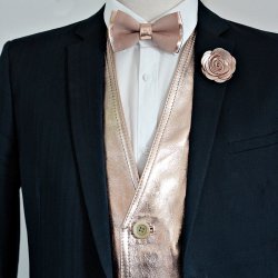 Hochzeitsanzug Weste rosegold