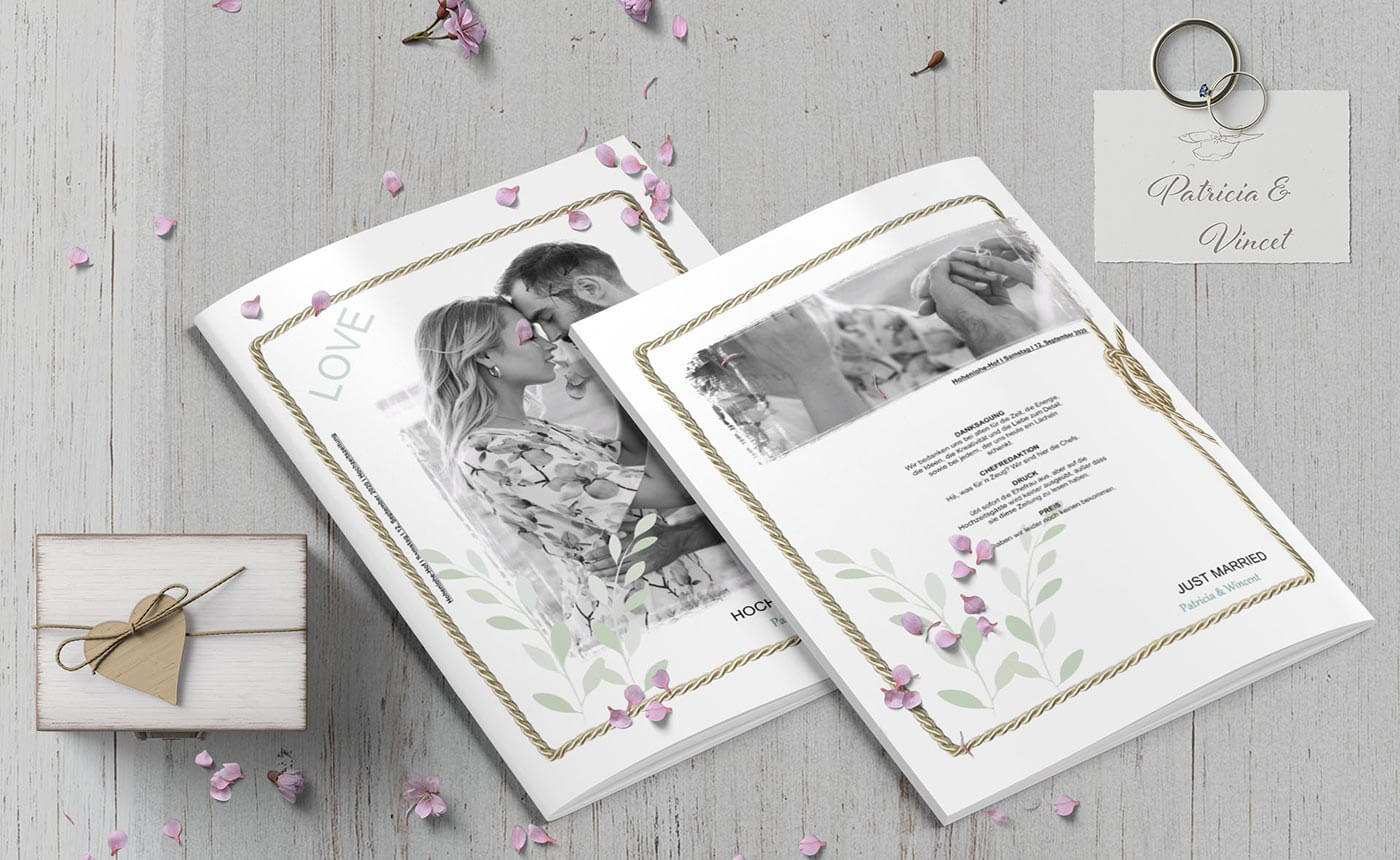 Hochzeitszeitung drucken lassen pdf
