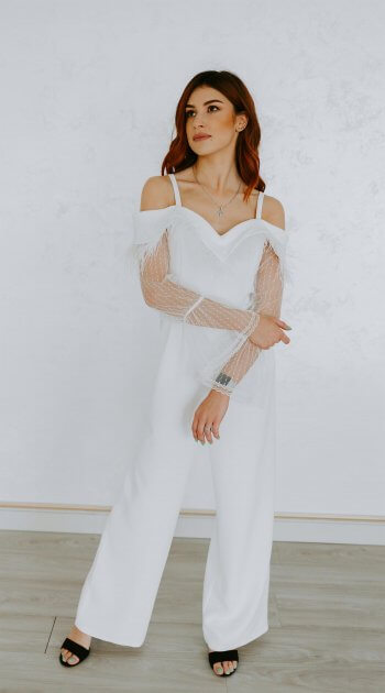 Jumpsuit Weiß Hochzeit