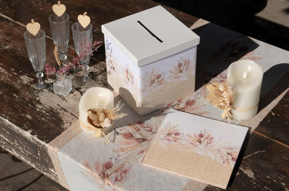 Kartenbox Hochzeit boho