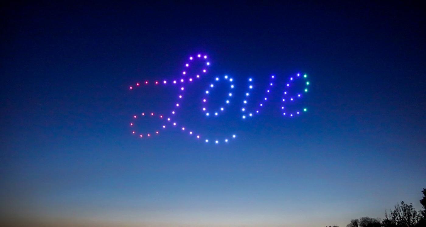 Lichtshow für Hochzeit