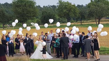 Luftballons Hochzeitsgäste