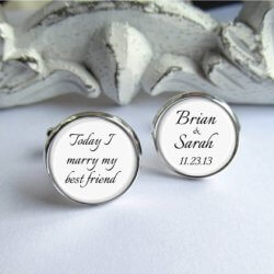 Individualisierbare Manschettenknoepfe fuer den Braeutigam 250x250 - Cufflinks for weddings - for the groom with style