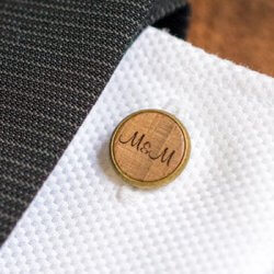 Manschettenknoepfe aus Holz 250x250 - Cufflinks for weddings - for the groom with style