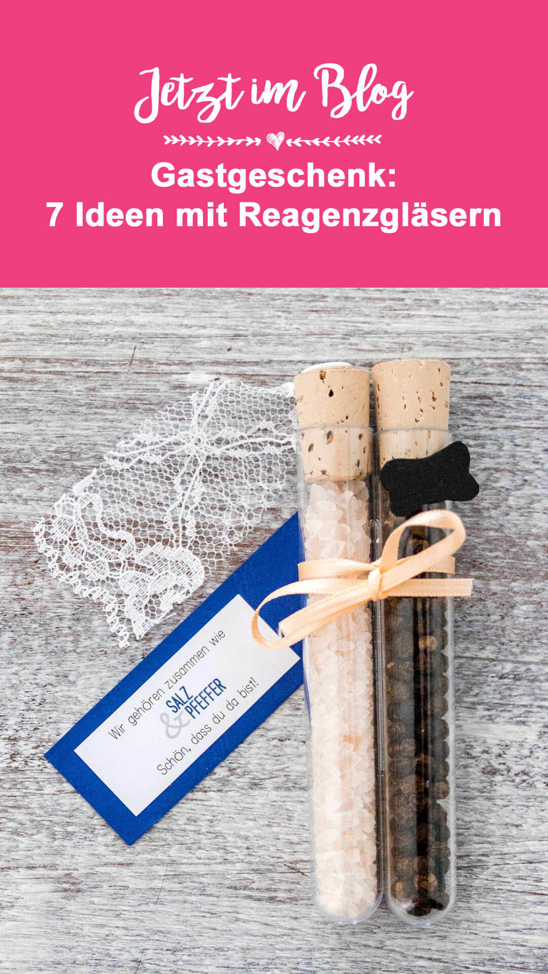 Reagenzgläser Gastgeschenk Hochzeit