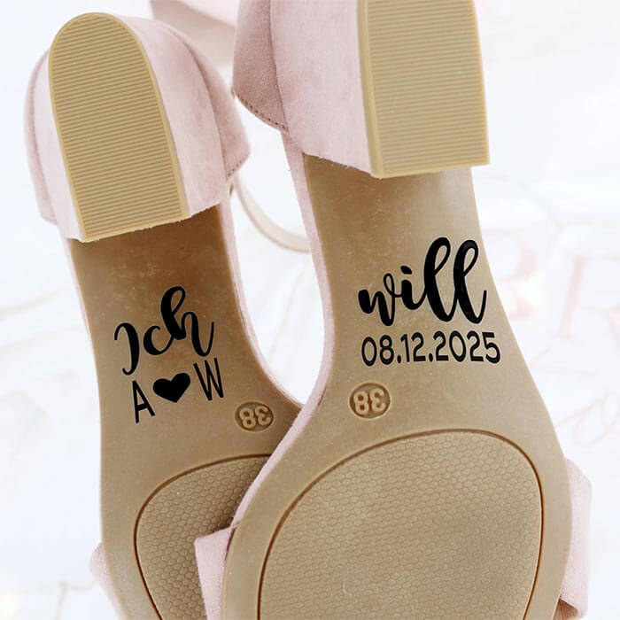 Schuhsticker zur Hochzeit Die 15 schönsten Aufkleber im Überblick