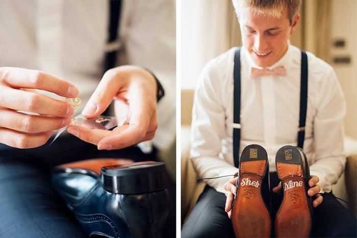 Schuhsticker Bräutigam Hochzeit