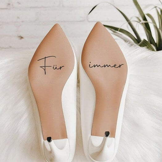Schuhsticker zur Hochzeit Die 15 schönsten Aufkleber im Überblick