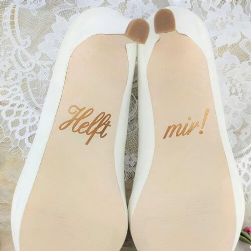 Schuhsticker zur Hochzeit Die 15 schönsten Aufkleber im Überblick