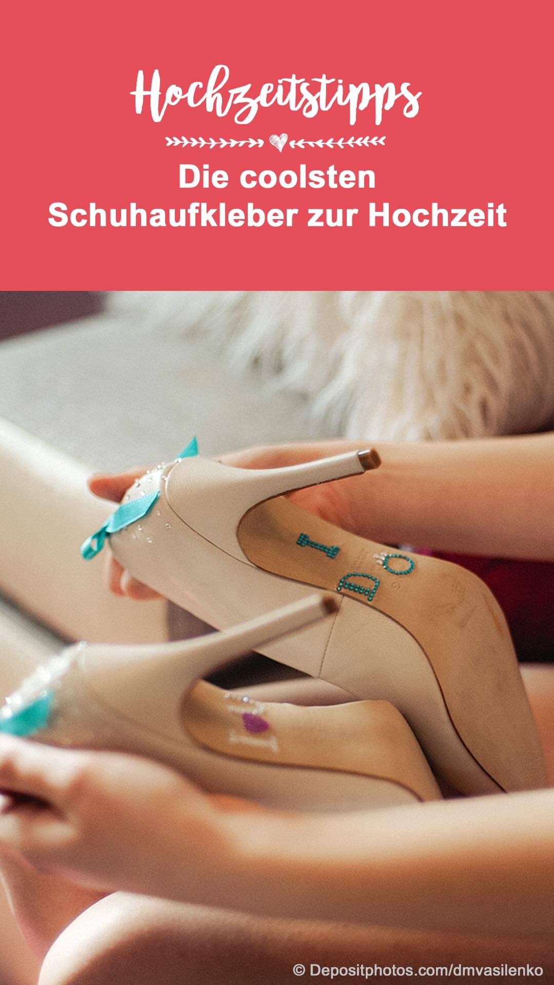 Hochzeit Schuhaufkleber