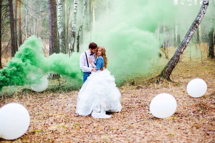 Smoke Bomb Ideen Fur Beeindruckende Hochzeitsfotos