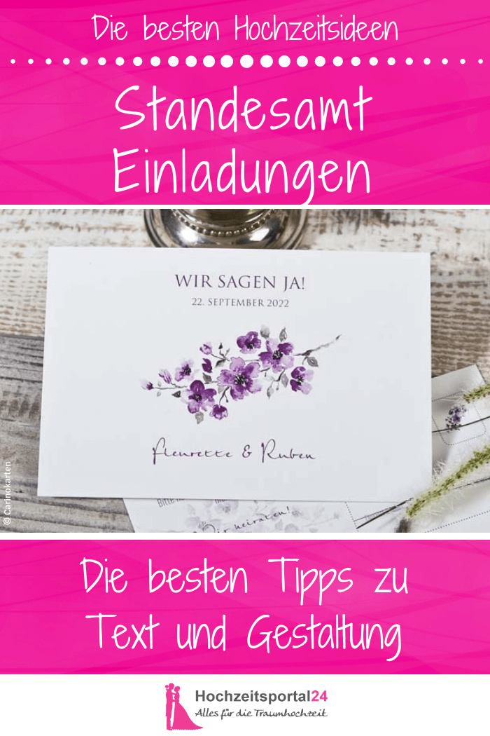 Einladungskarten standesamtliche Hochzeit