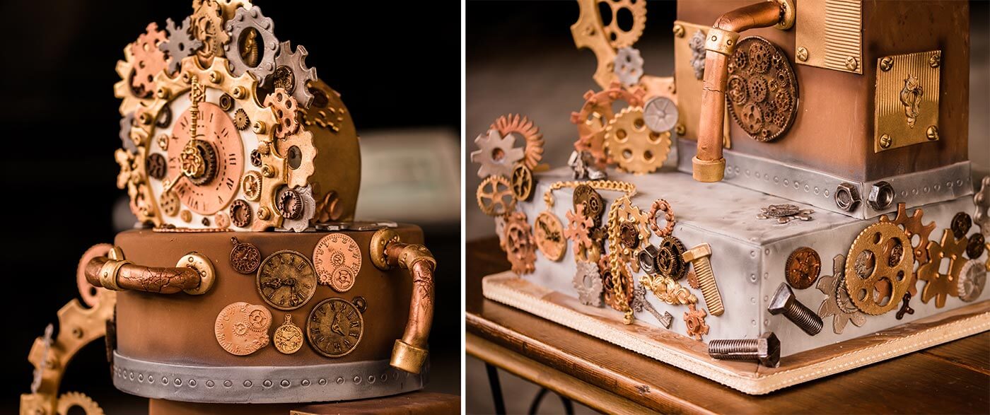 Steampunk Hochzeitstorte