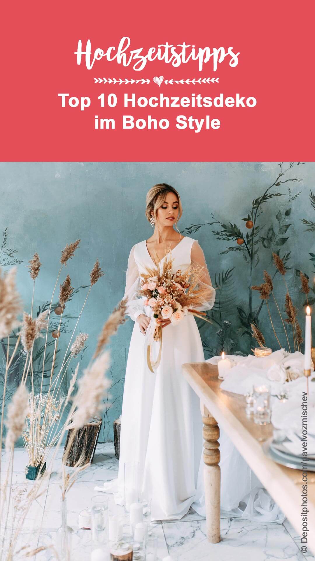 Tisch-Deko Hochzeit boho