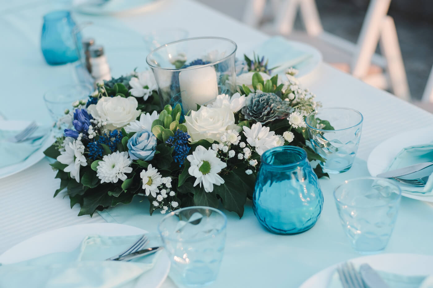 Tischdeko Türkis Hochzeit