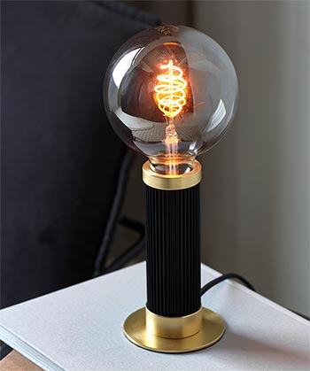 Tischlampe schwarz-gold