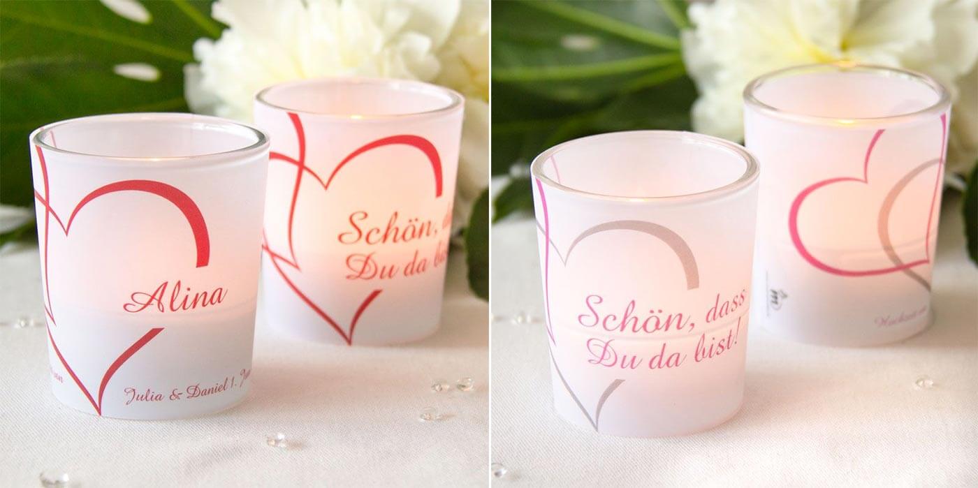 Windlicht Hochzeit Glas