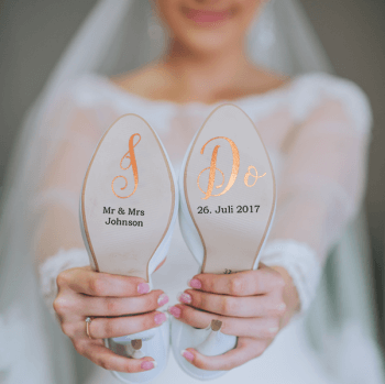 Schuhsticker zur Hochzeit Die 15 schönsten Aufkleber im Überblick