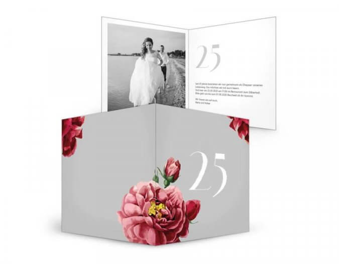 Einladungskarten Silberhochzeit Viele Ideen für Text & Design
