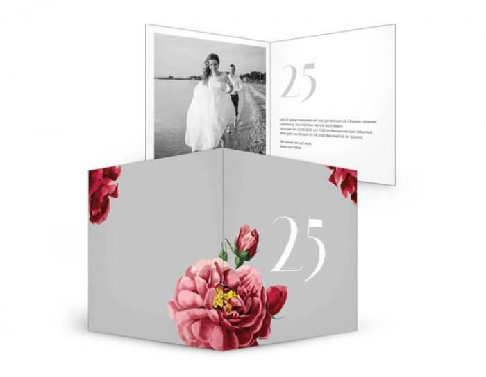 Einladungskarten Silberhochzeit Viele Ideen für Text & Design