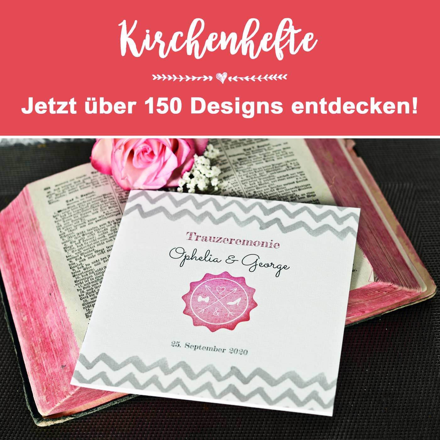 Kartenshop Kirchenhefte Hochzeit