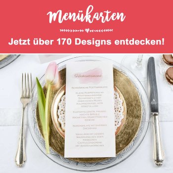 Kartenshop Menükarten Hochzeit