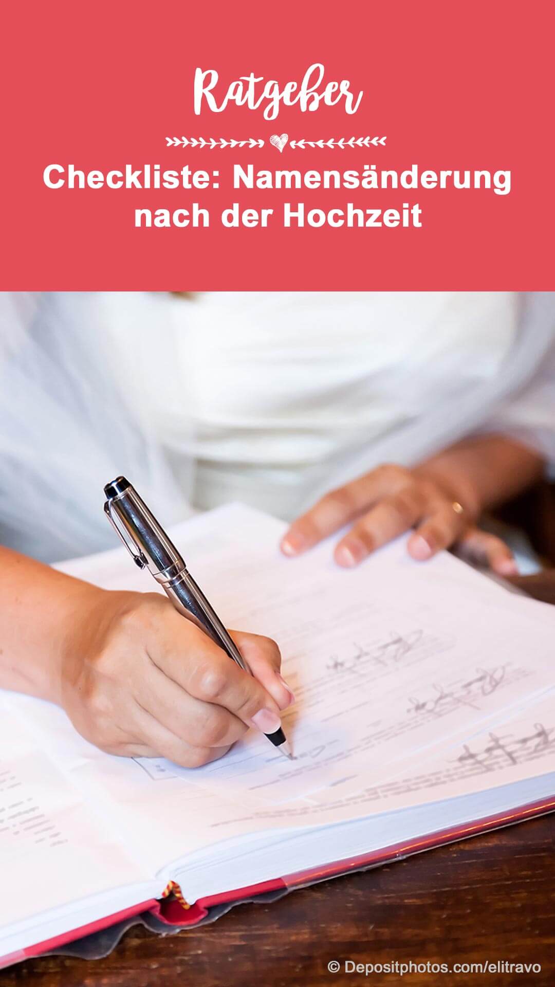 Namensänderung nach der Hochzeit