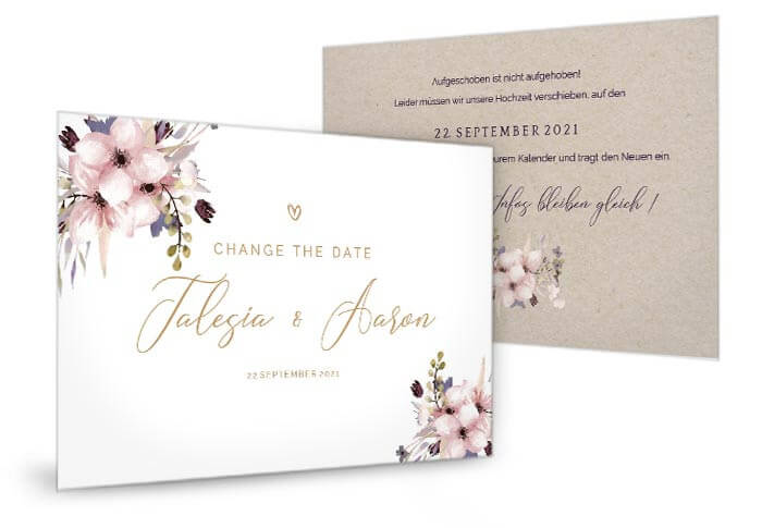 Change the Date Hochzeit