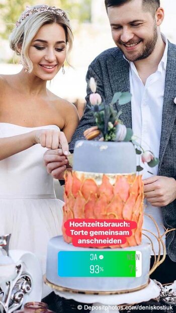 Hochzeitstorte anschneiden Brauch